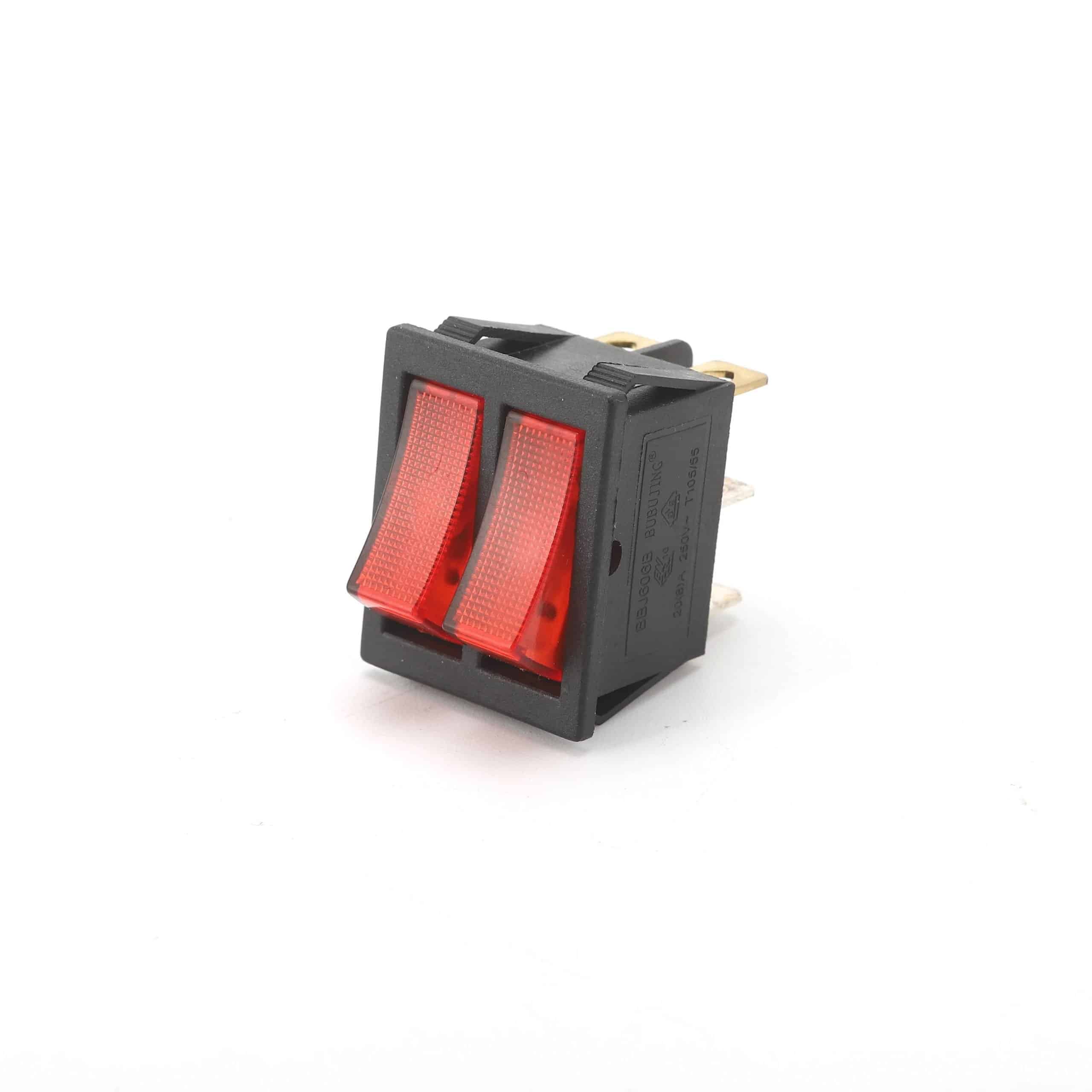 KCD4-202R 6PIN DOUBLE ROCKER SWITCH
