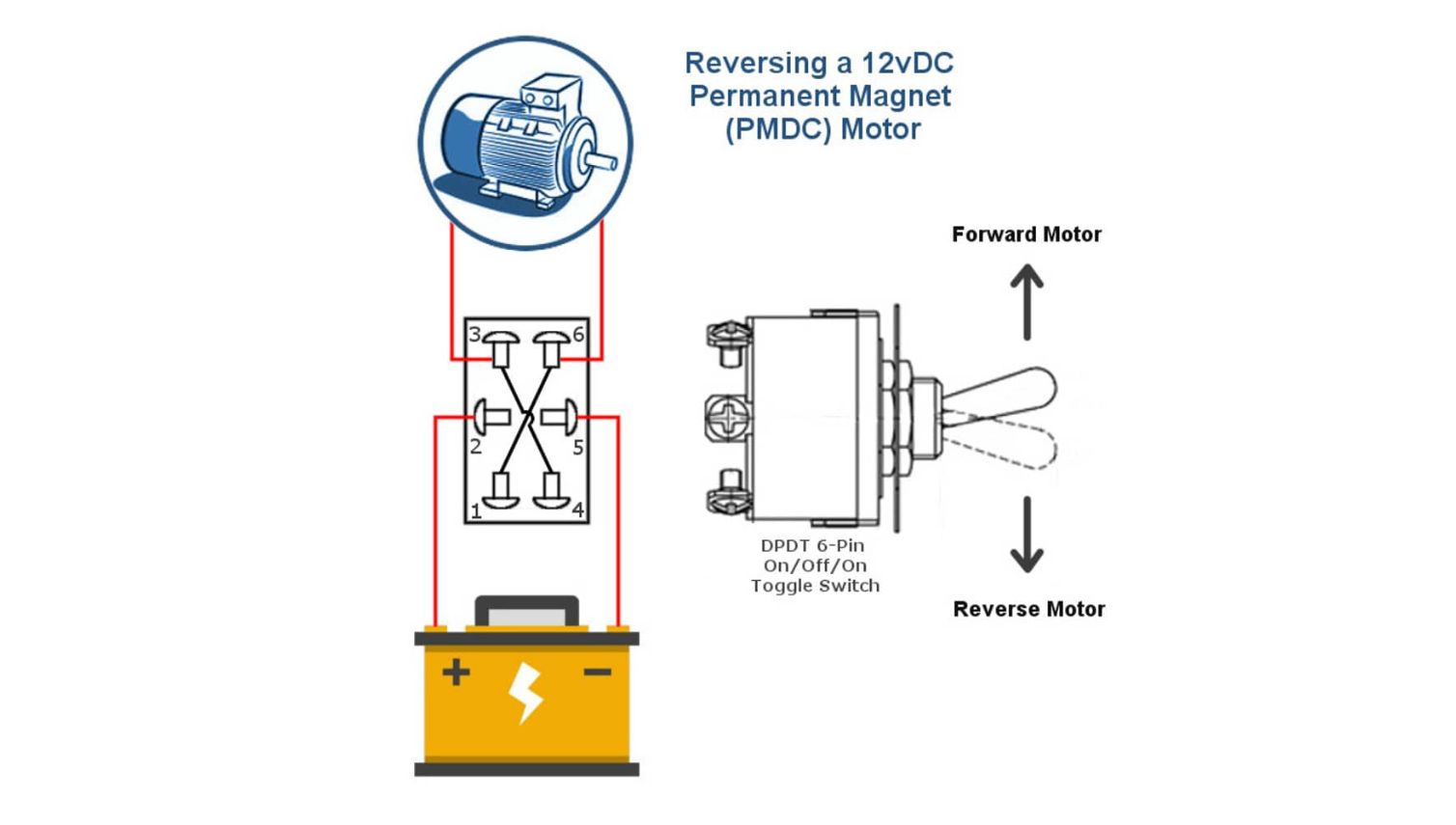 DPDT Motor Reverse Diagram